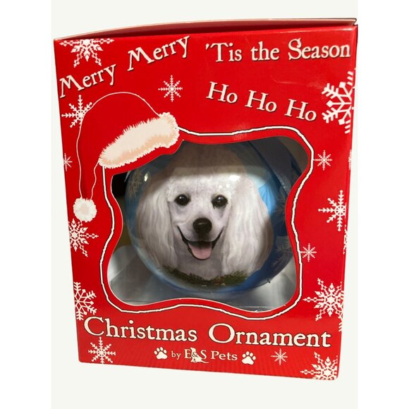 E S Imports Shatter Proof Ball Christmas Ornament  Poodle Dog - Picture 1 of 7